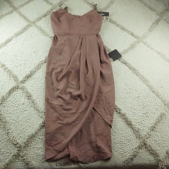 Lulu's Reinette V-Neck Midi Dress Womens Small NEW NWT - Picture 3 of 14